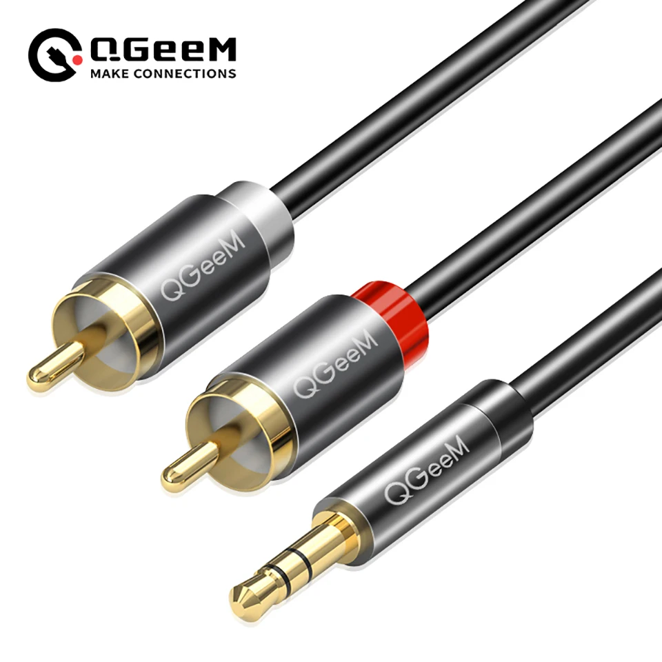 Home Cinema Dvd - Кабель QGeeM RCA 2RCA на 3.5