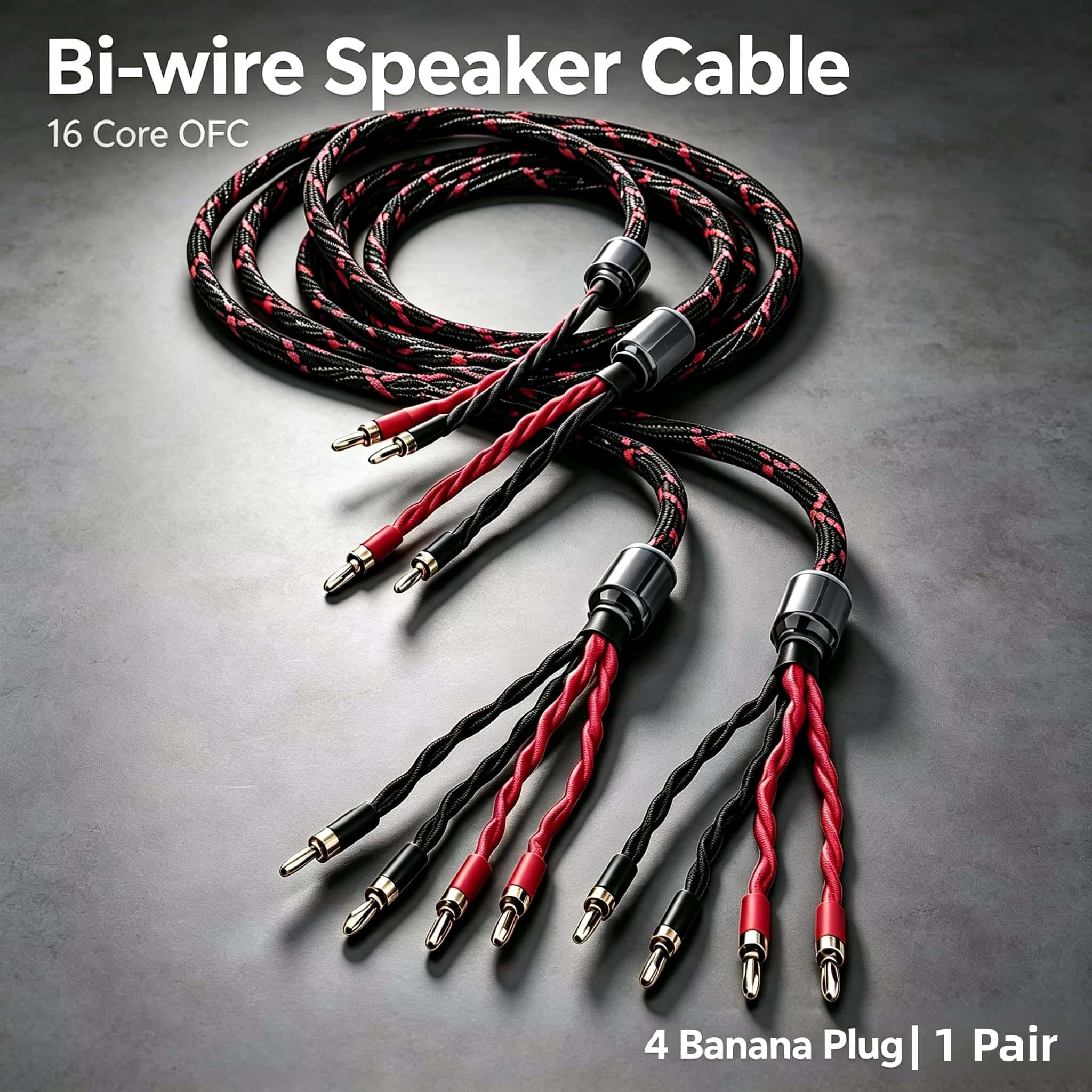 Home Cinema Dvd - 16-жильный позолоченный кабель Bi-wire OFC для