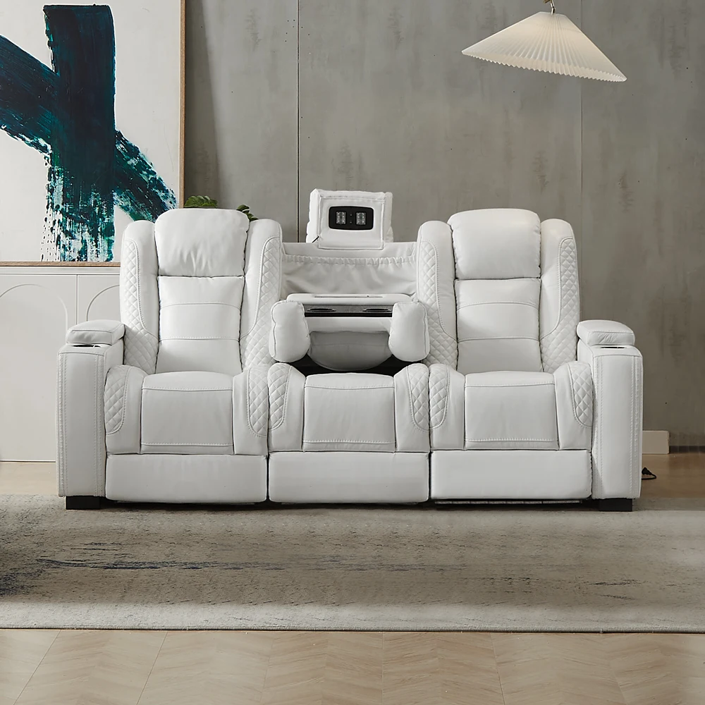 Home Cinema Recliners - Роскошный электрический реклайнер из белой кожи