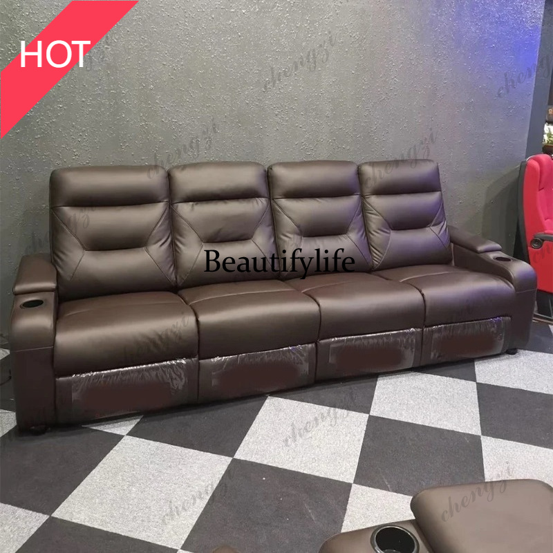 Home Cinema Recliners - Кожаный диван A49 с электрорегулируемыми сиденьями,