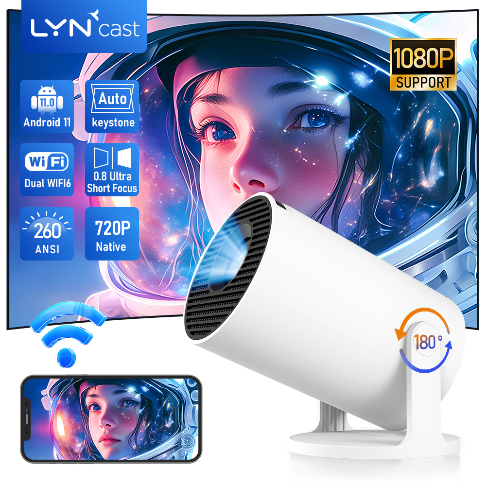 Home Cinema Hdmi - Проектор LynCast X1BQ 4K Android 11,