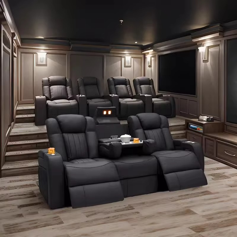 Home Cinema Recliners - Комплекты кожаных диванов-реклайнеров с электроприводом для