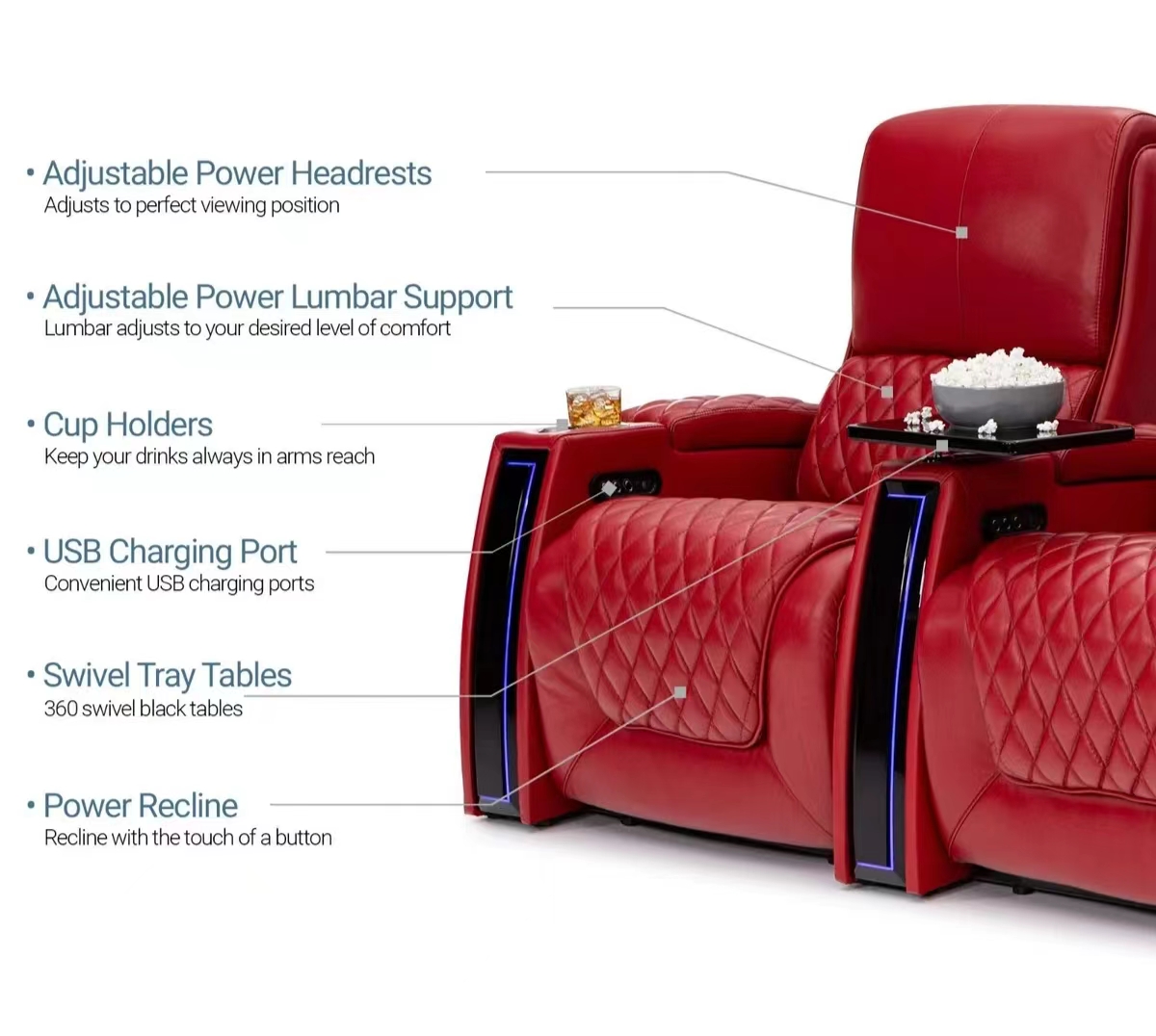 Заводские индивидуальные элект – обзор и цена Home Cinema Recliners