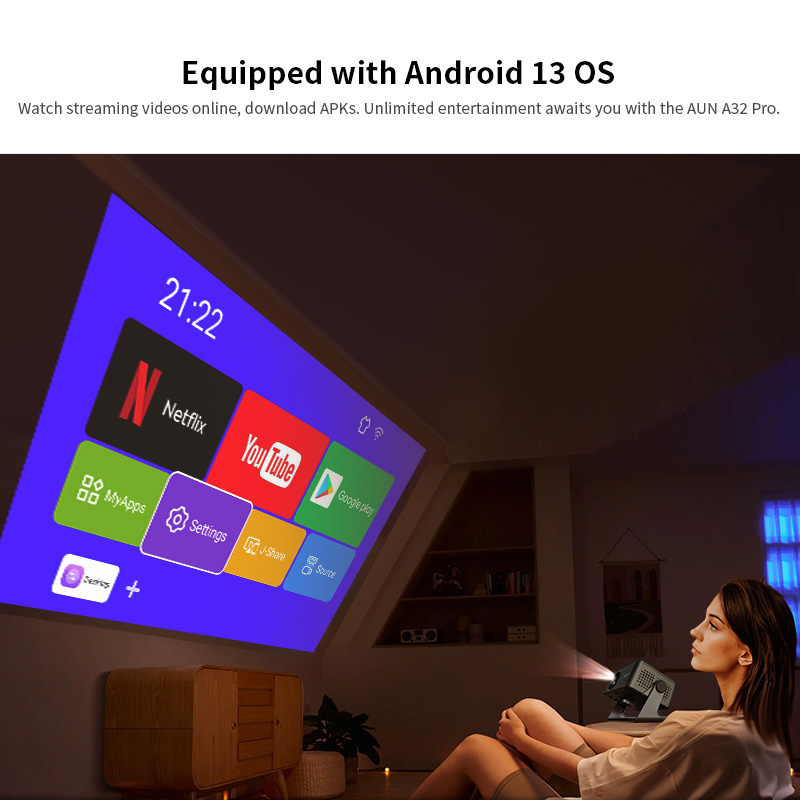 AUN A32 Pro Android 13 Проекто – обзор и цена Home Cinema Hdmi
